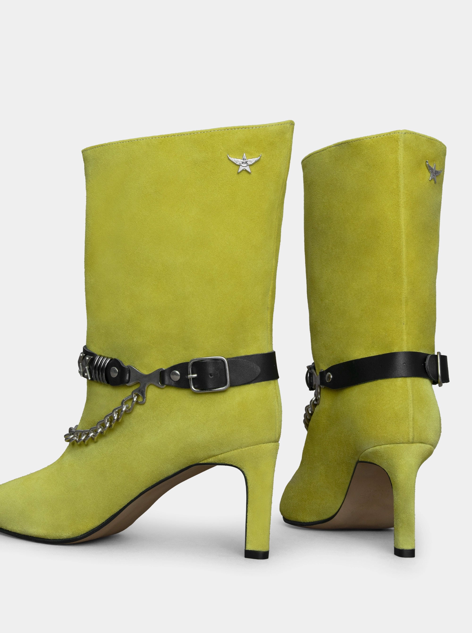 SANTA 70 GREEN SUEDE BOOTIES