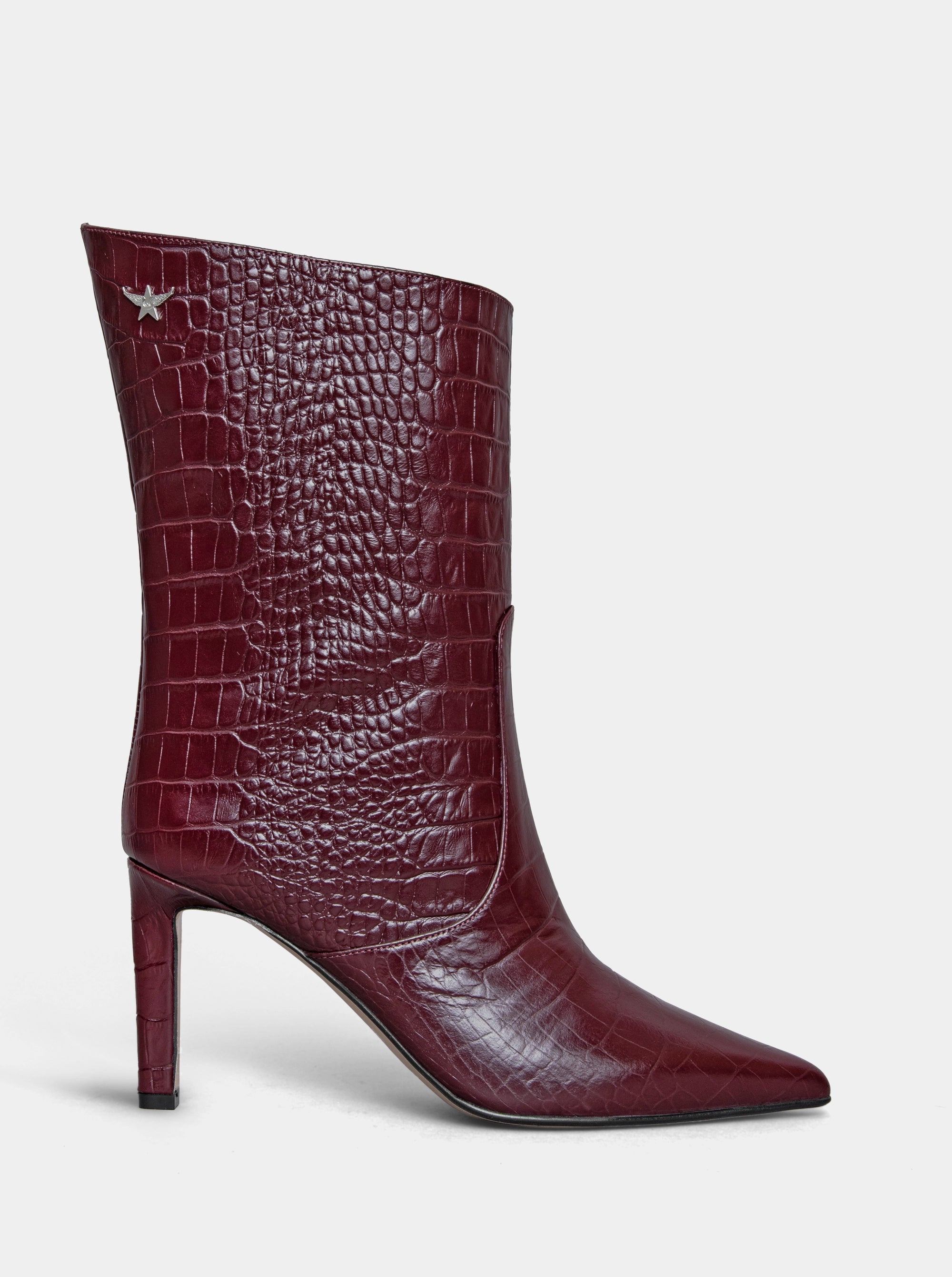 SANTA MAROON CROCO BOOTIES