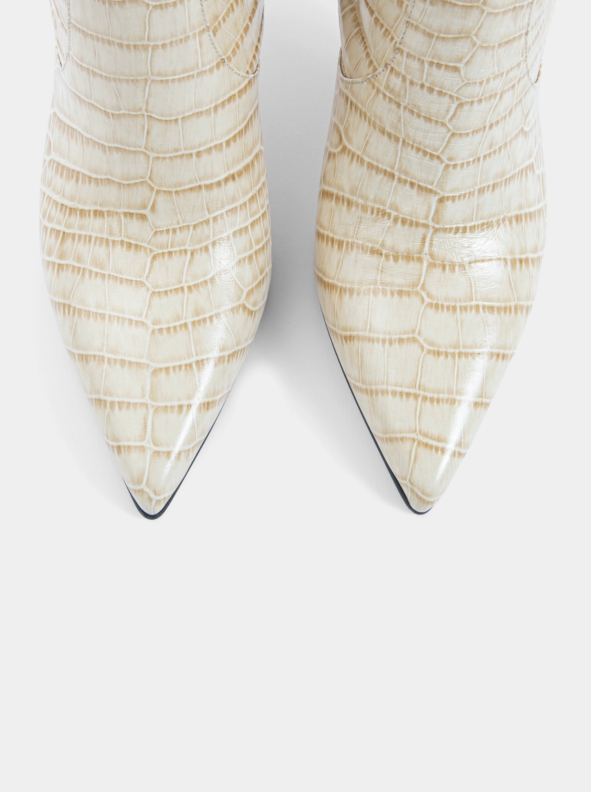 SANTA BEIGE CROCO BOOTIES