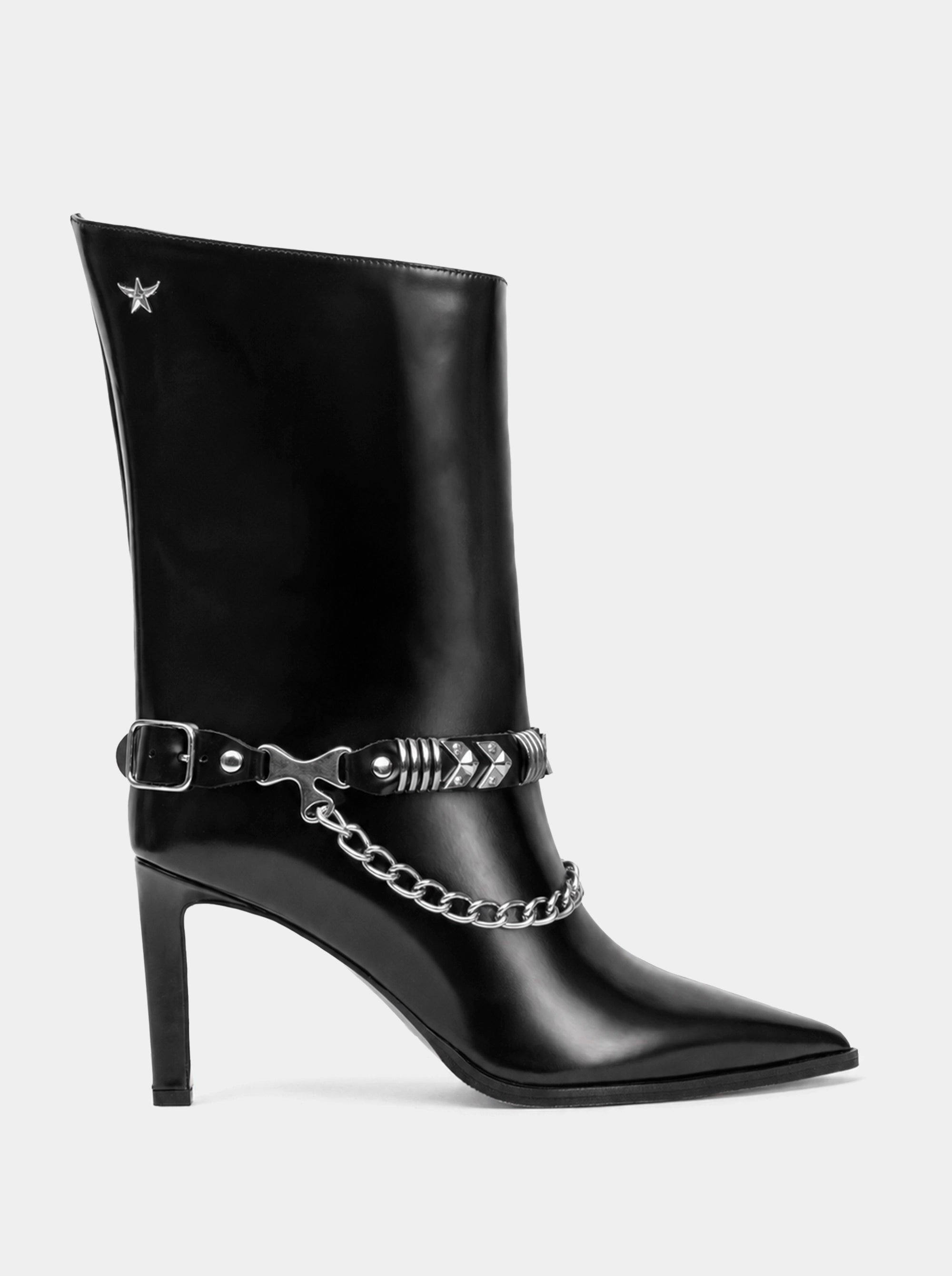 SANTA PLUS BLACK BRUSHED BOOTIES