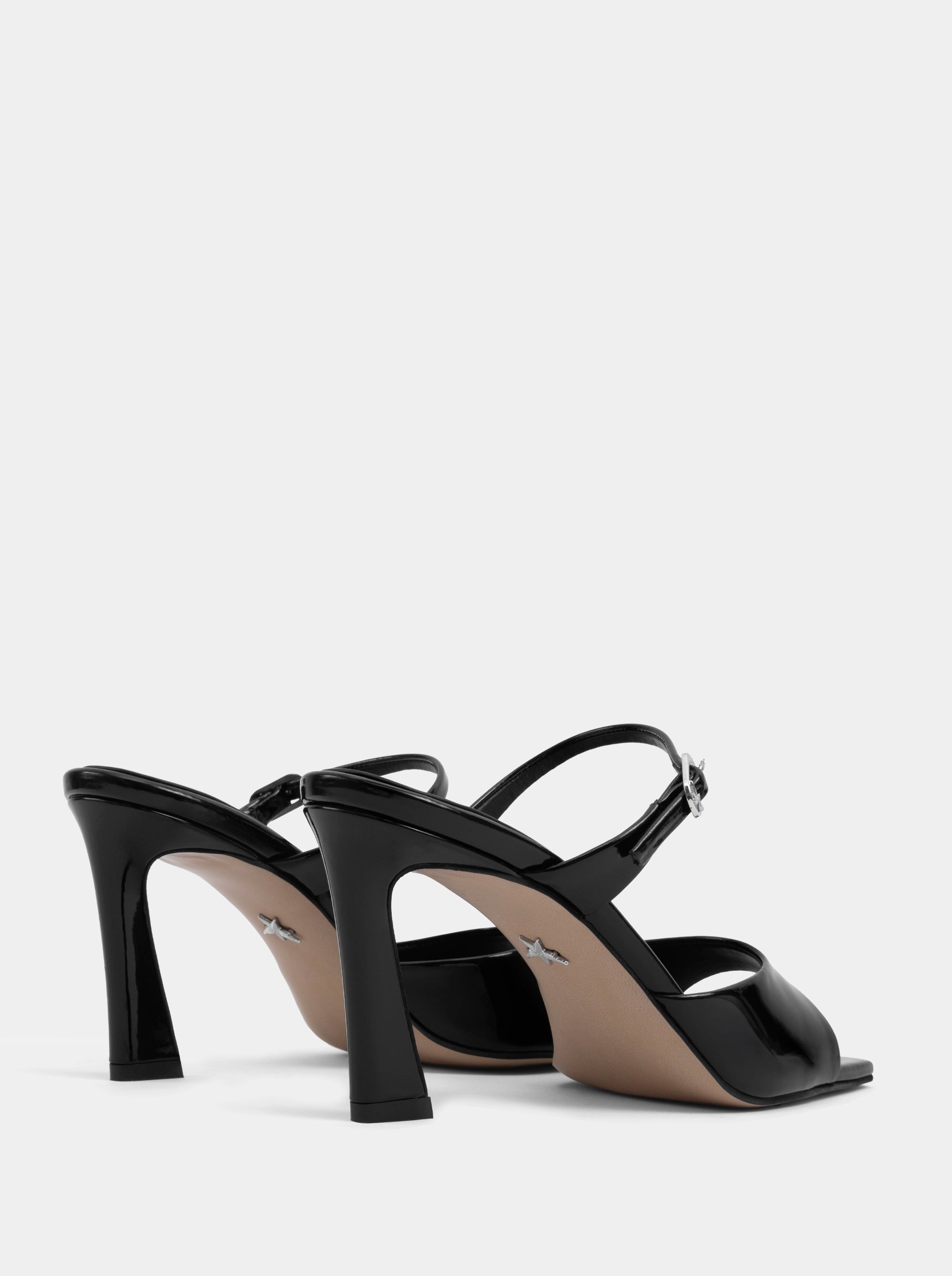 SERA BLACK PATENT SANDALS