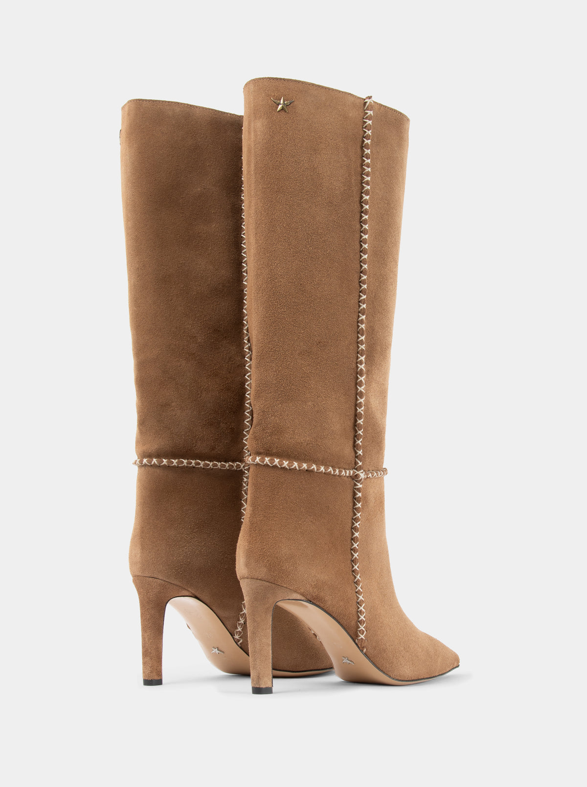 DELINA BLACK LEATHER BOOTS
