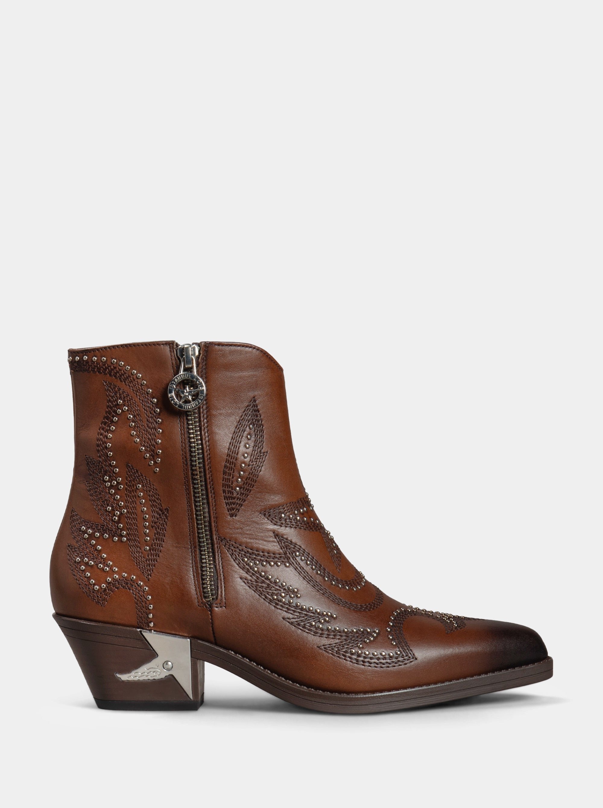 SILVA BROWN LEATHER BOOTIES