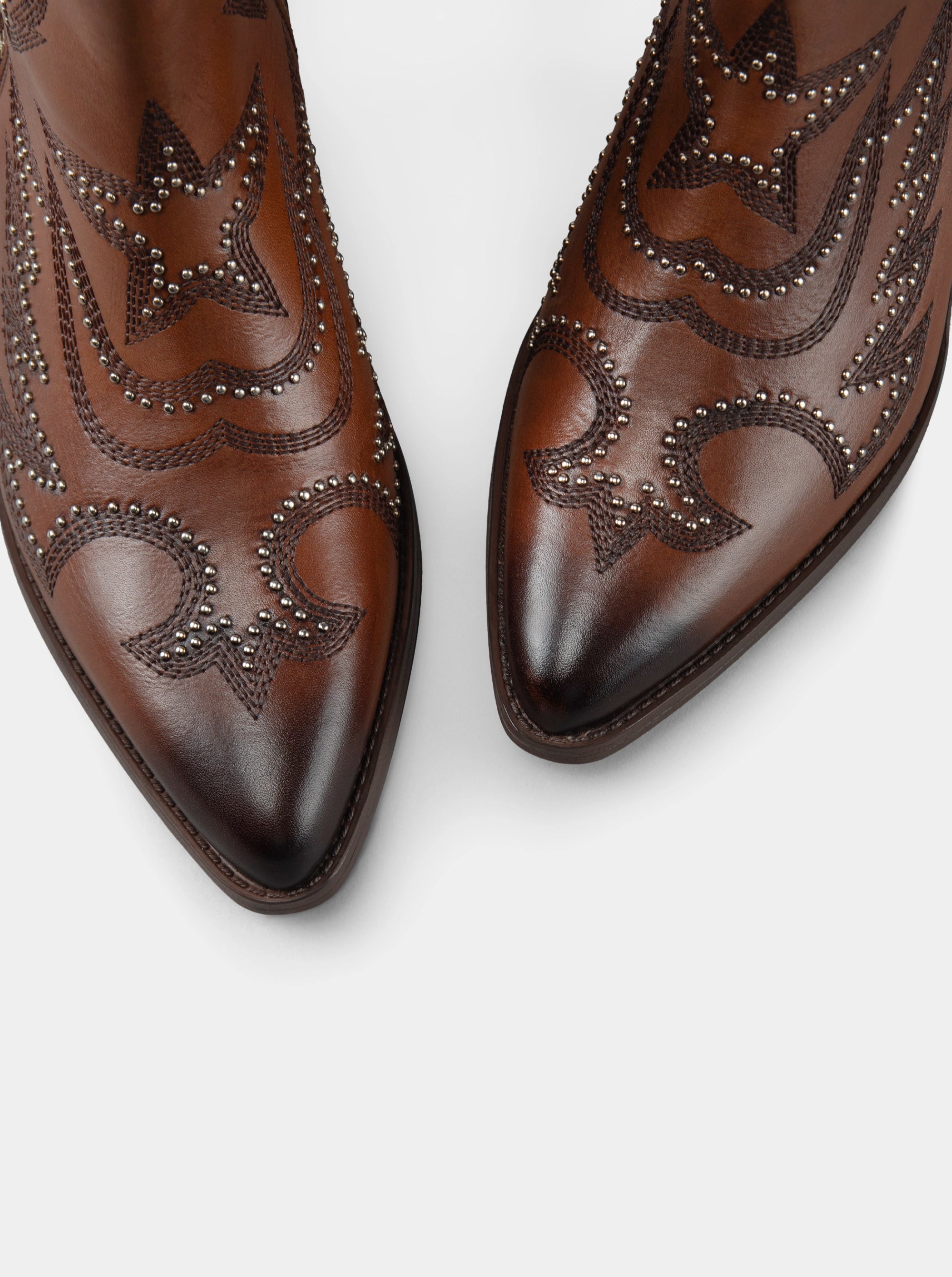 SILVA BROWN LEATHER BOOTIES