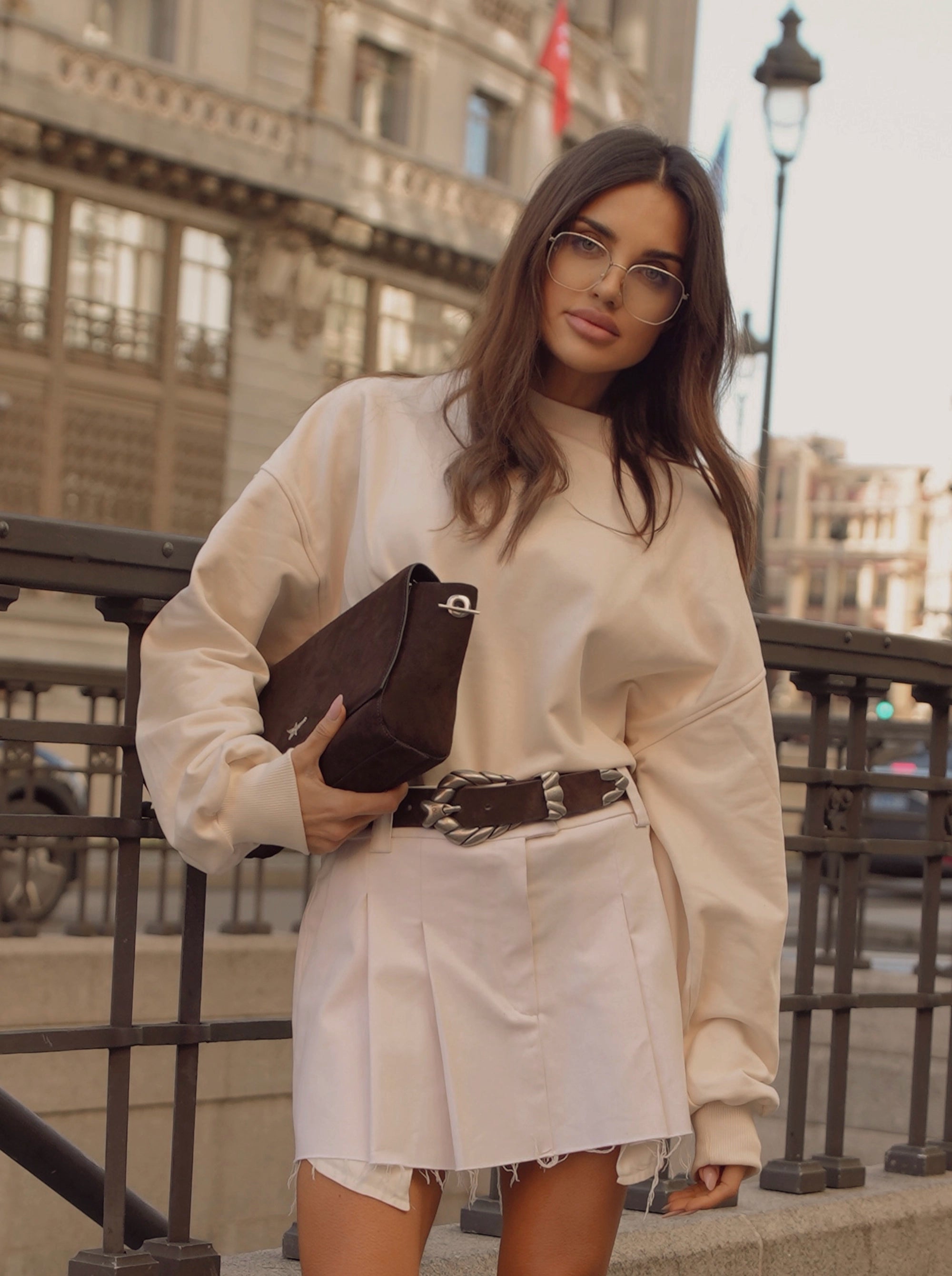 SOFIE BROWN SUEDE BELT