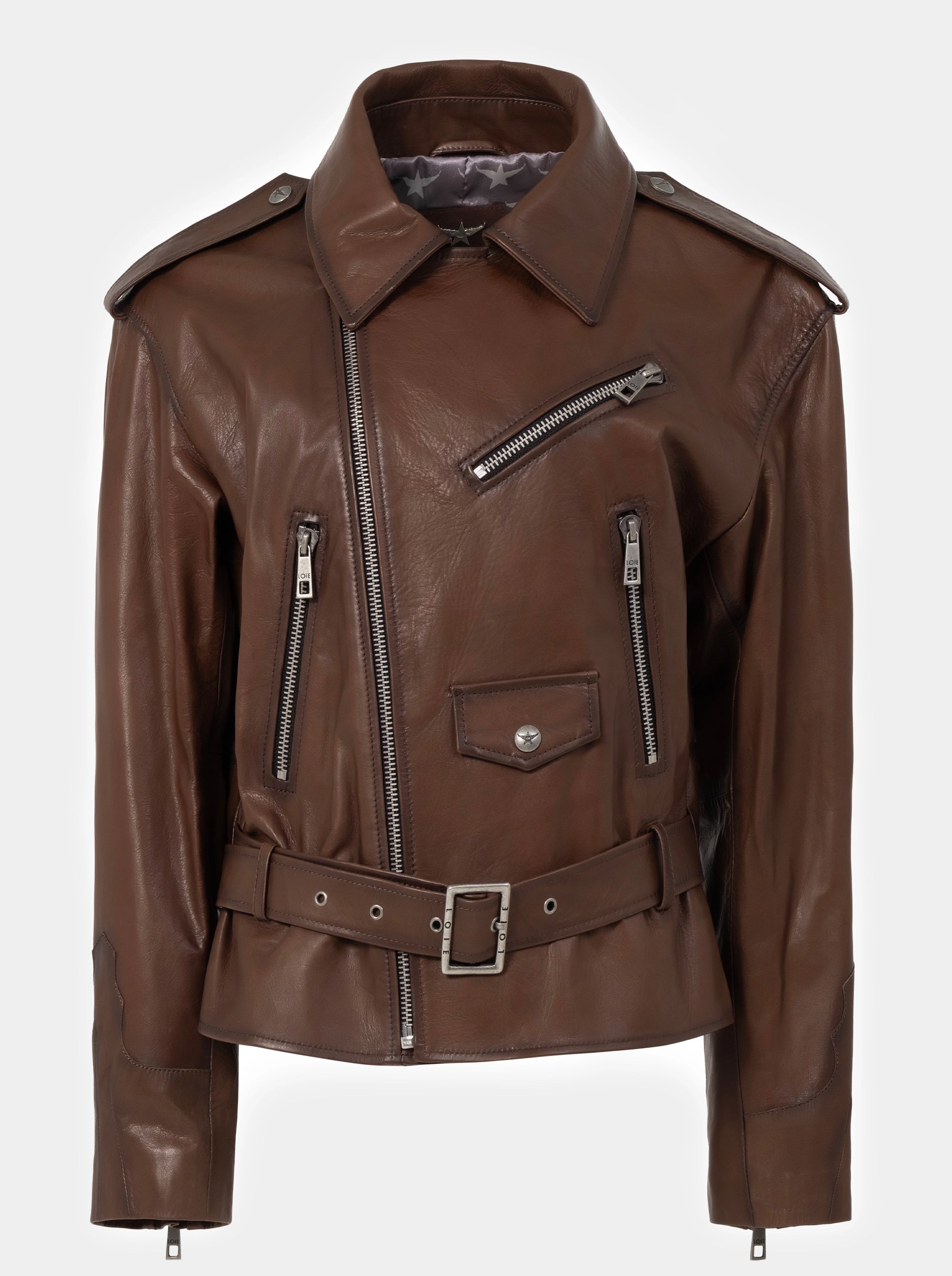 SPARK BROWN LEATHER JACKET