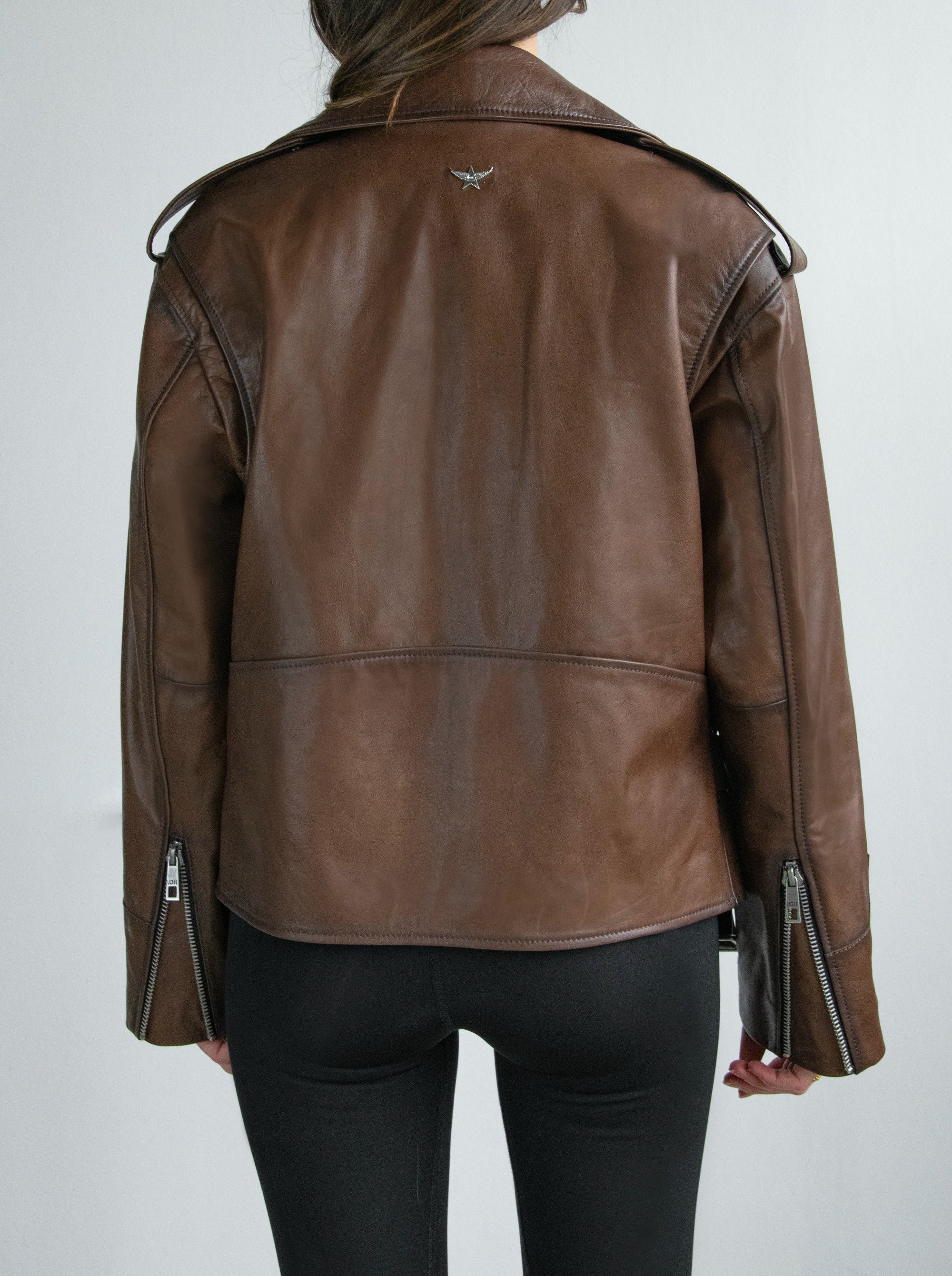 SPARK BROWN LEATHER JACKET