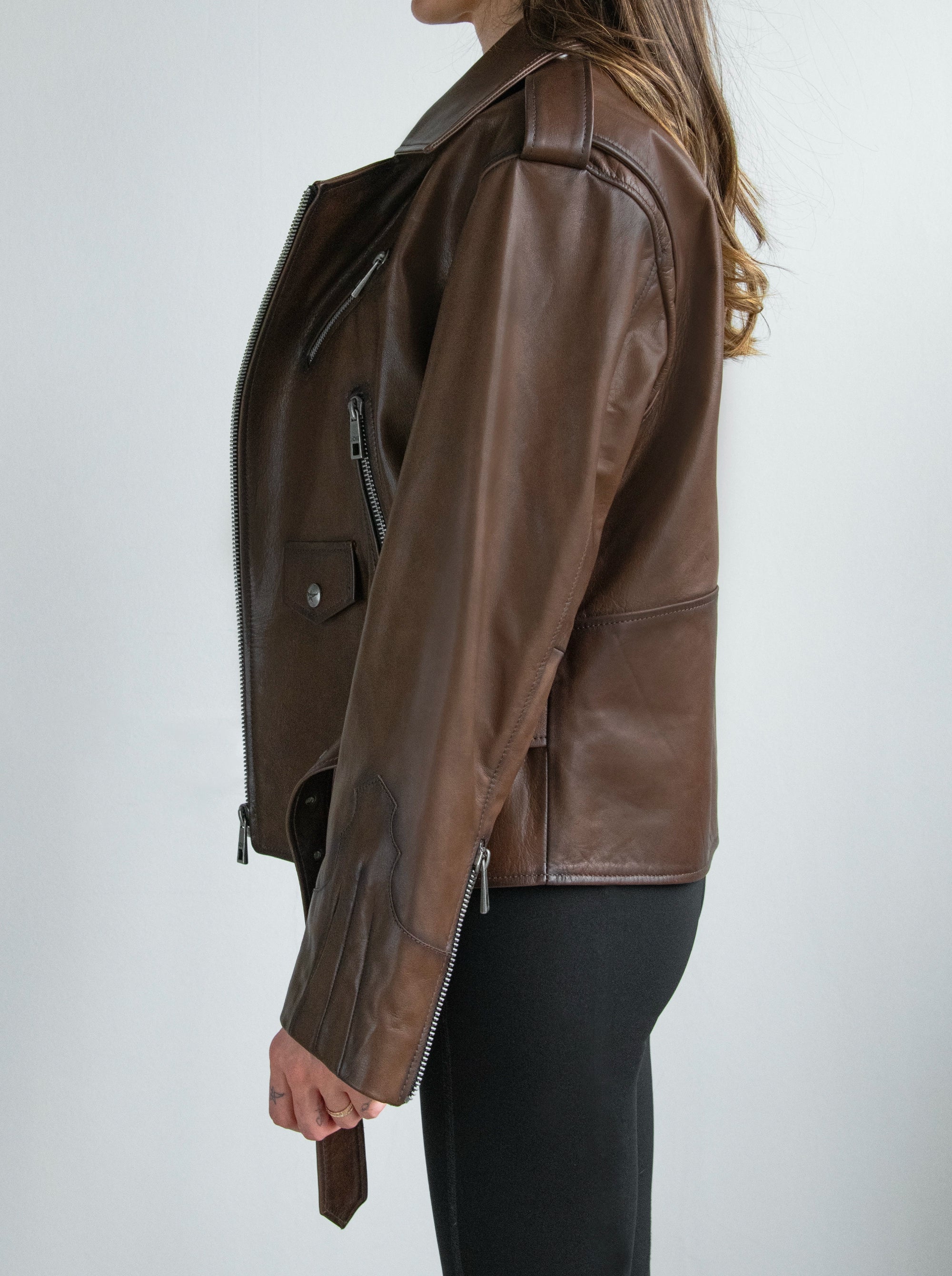 SPARK BROWN LEATHER JACKET