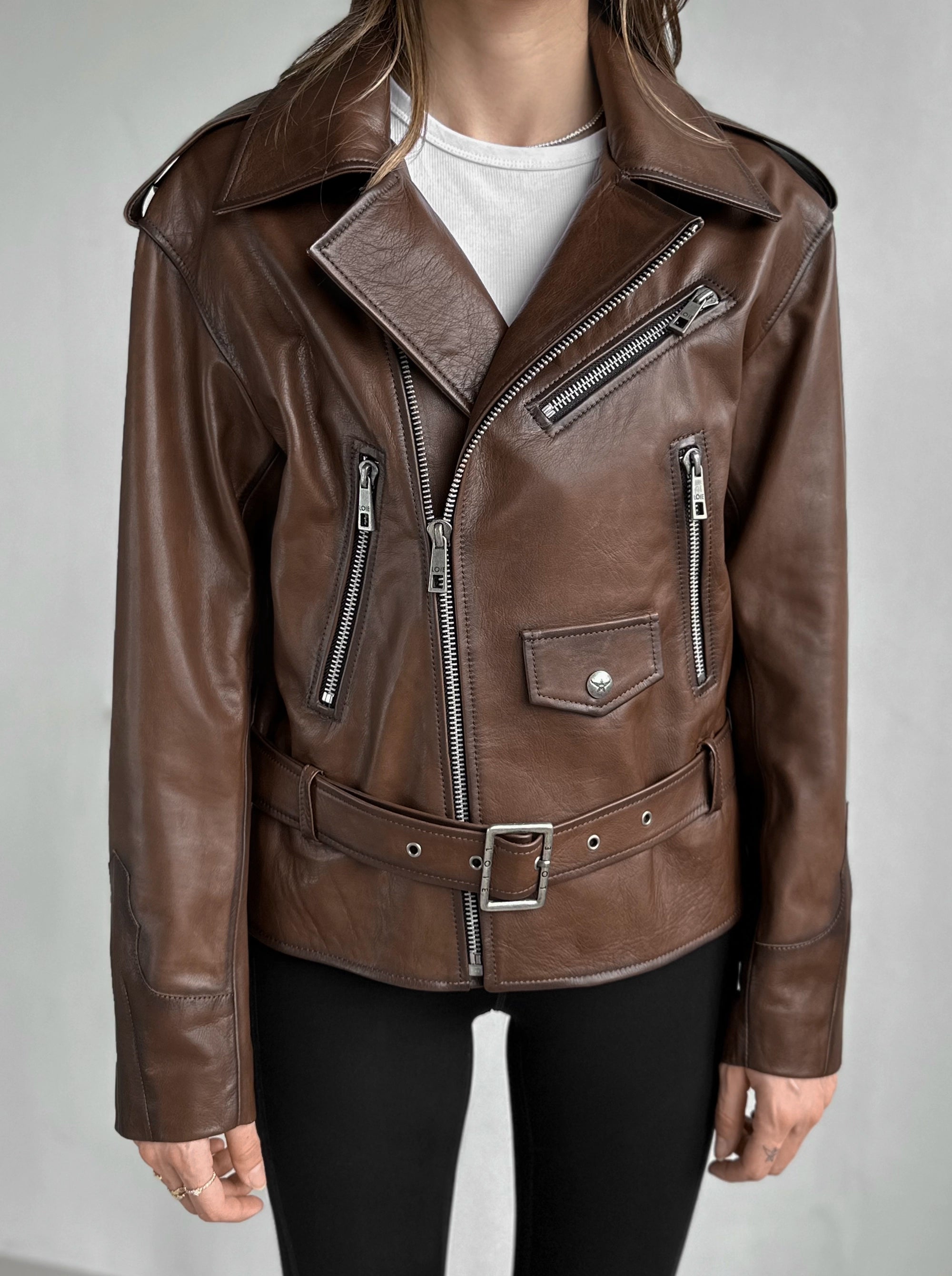 SPARK BROWN LEATHER JACKET