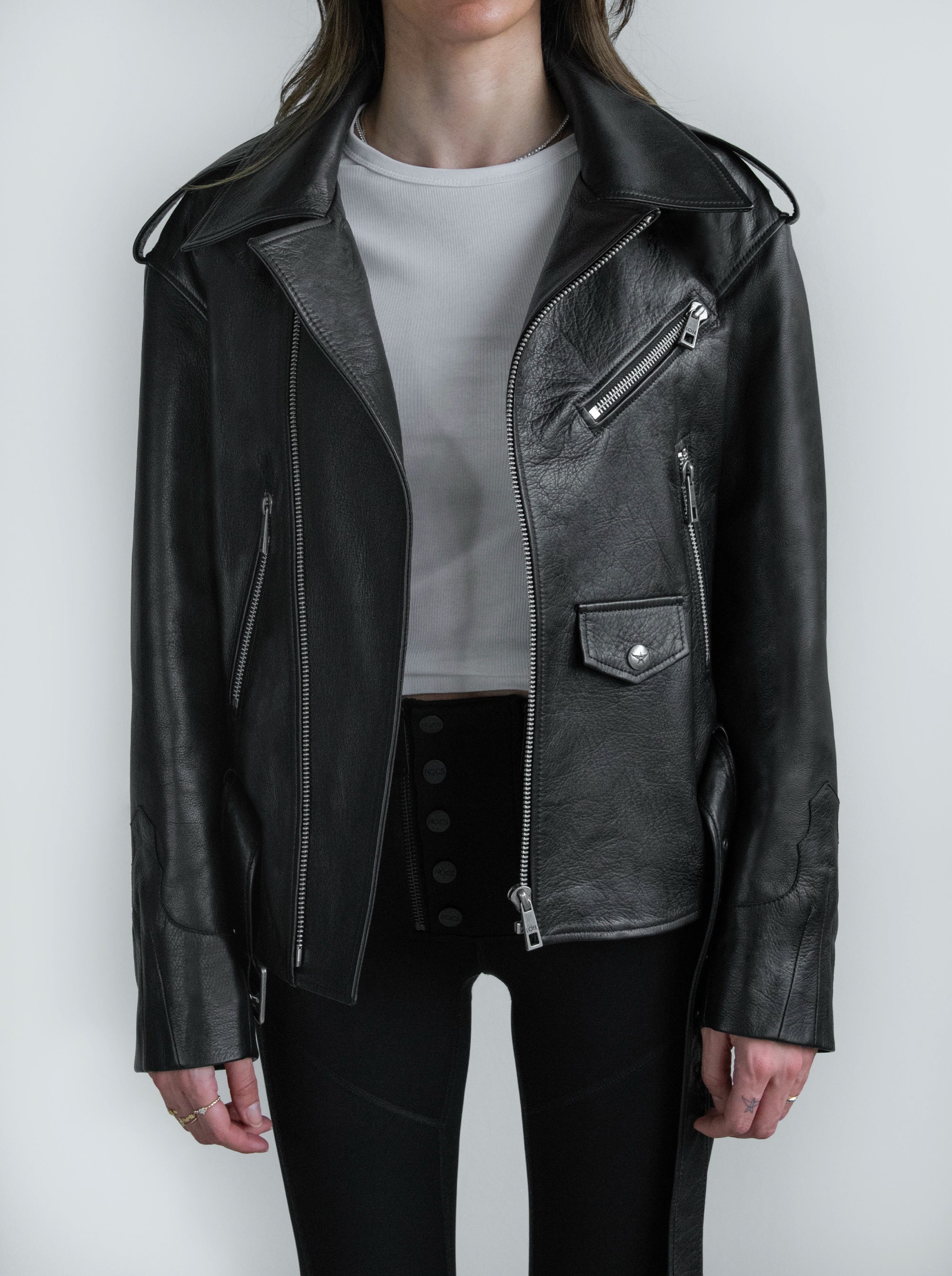 SPARK BLACK LEATHER JACKET