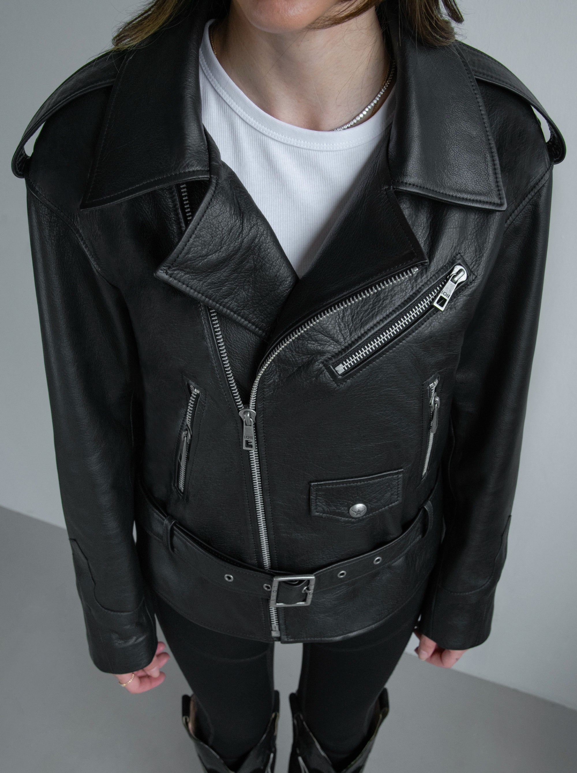 SPARK BLACK LEATHER JACKET