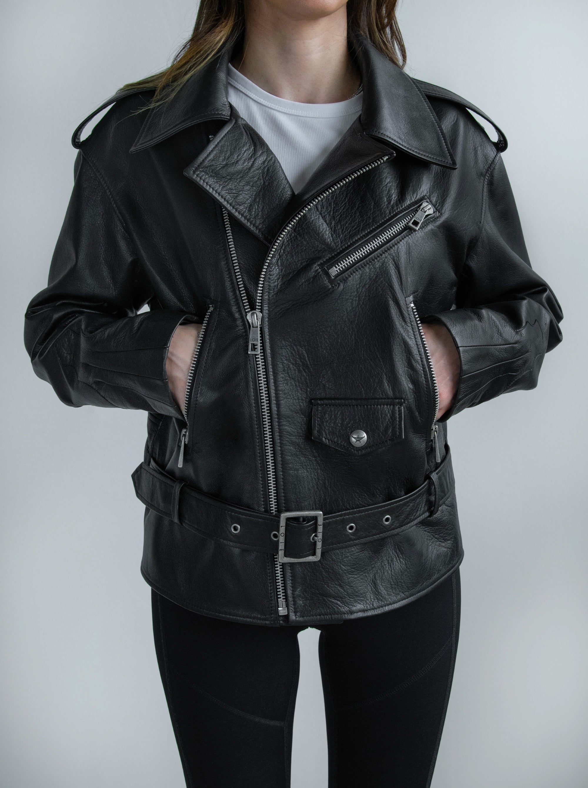 SPARK BLACK LEATHER JACKET