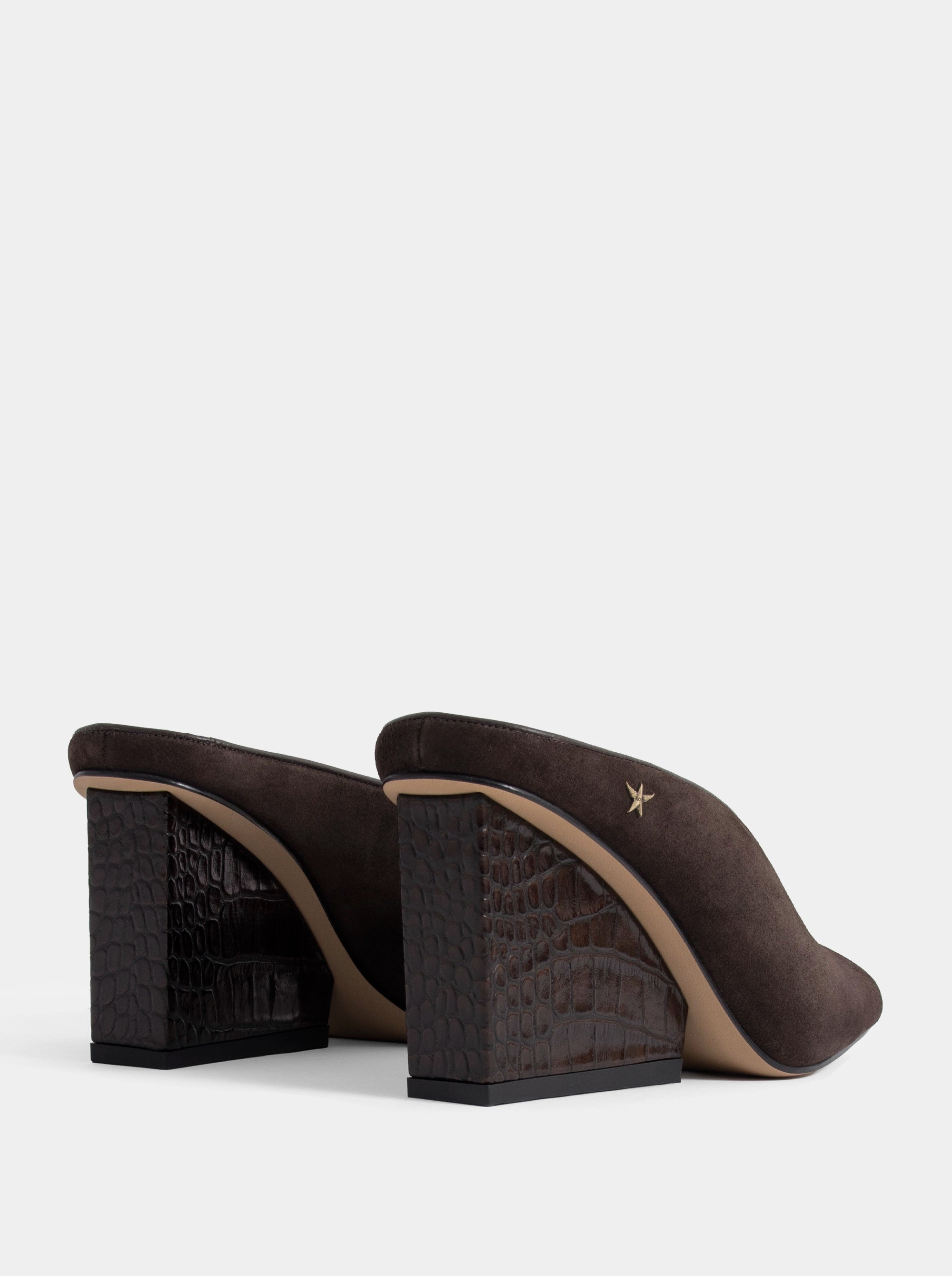 STRATEGY BROWN SUEDE SANDALS