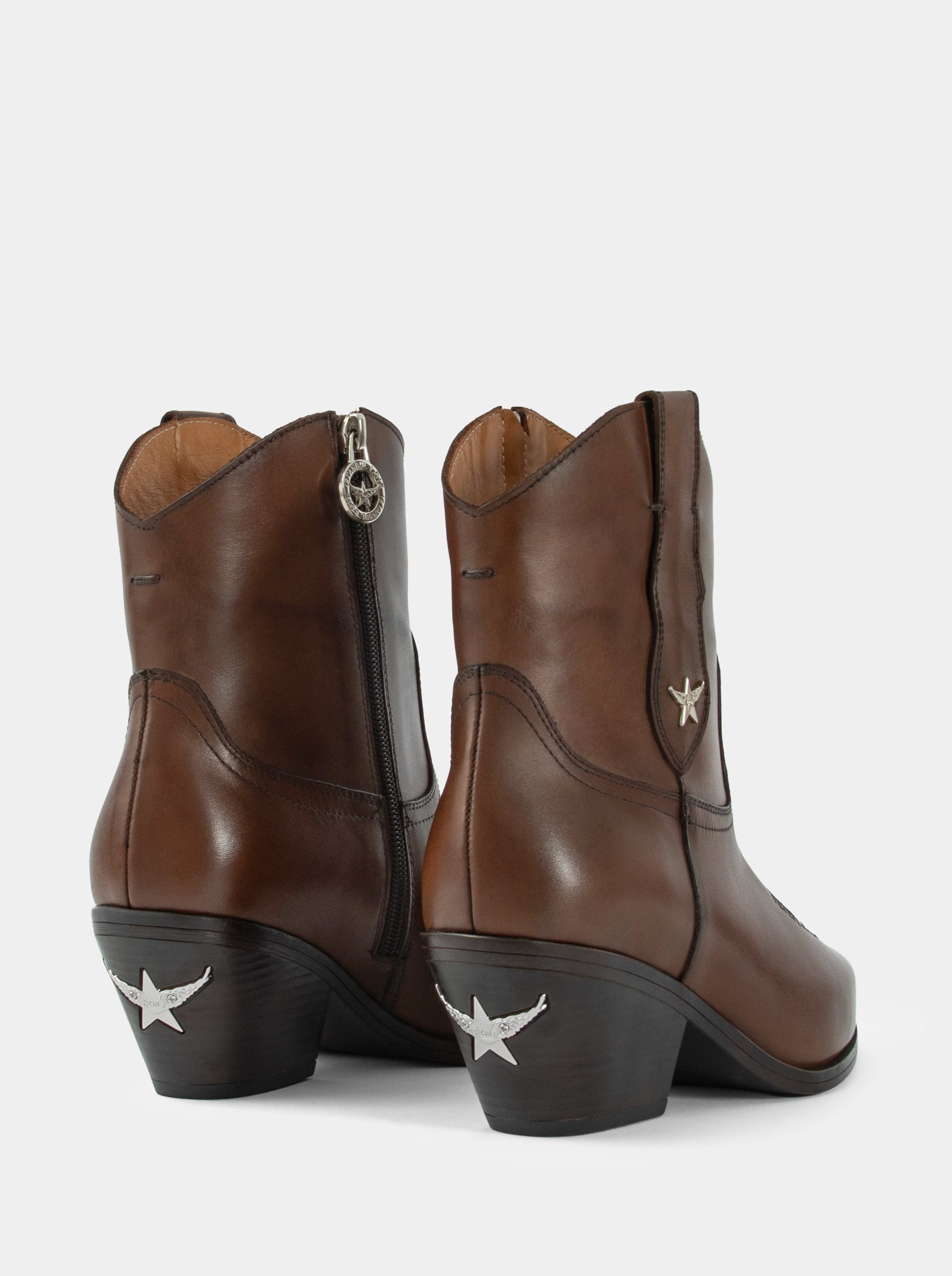 SUIT BROWN LEATHER BOOTIES