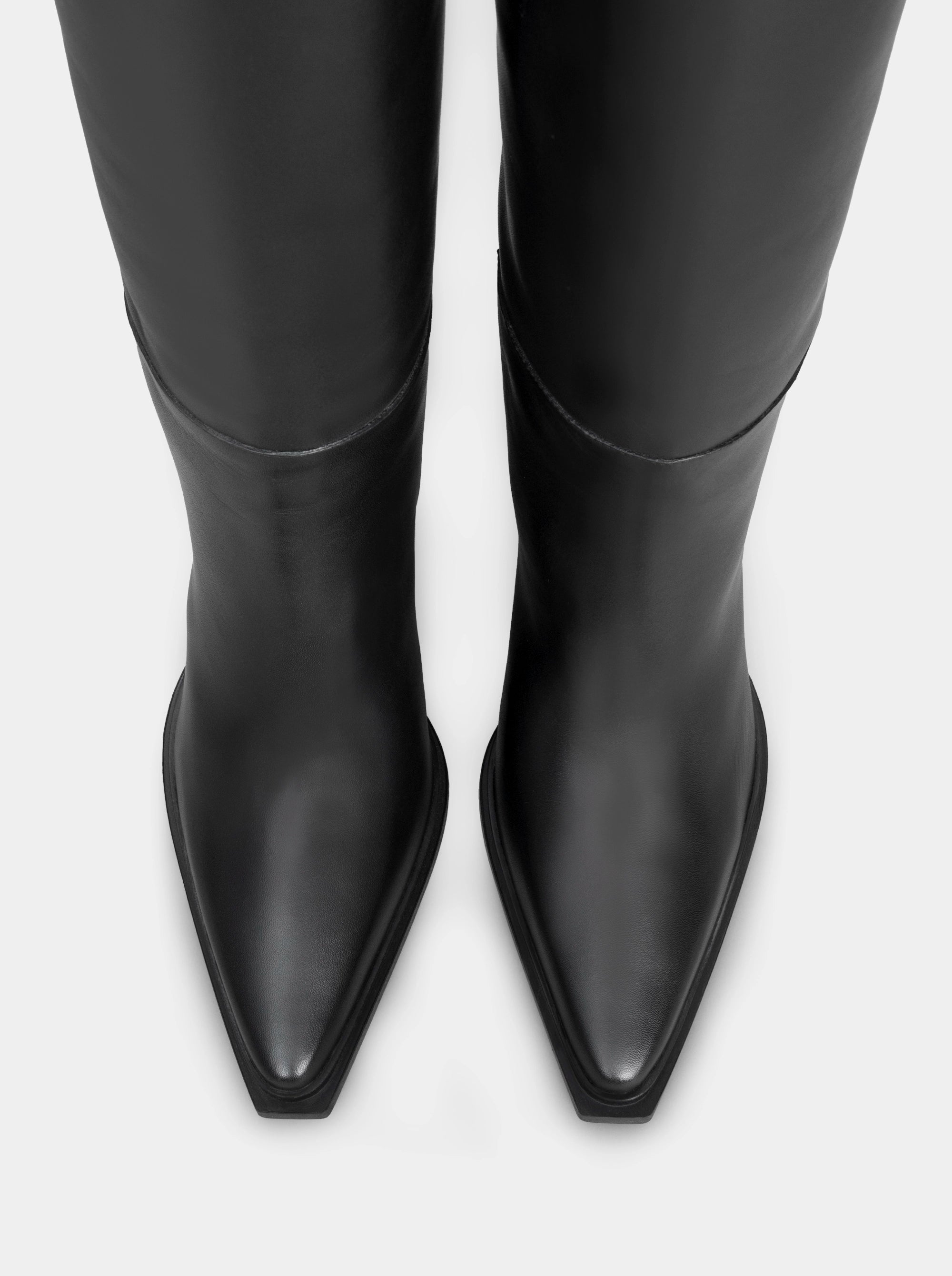 SUSANE BLACK LEATHER BOOTS