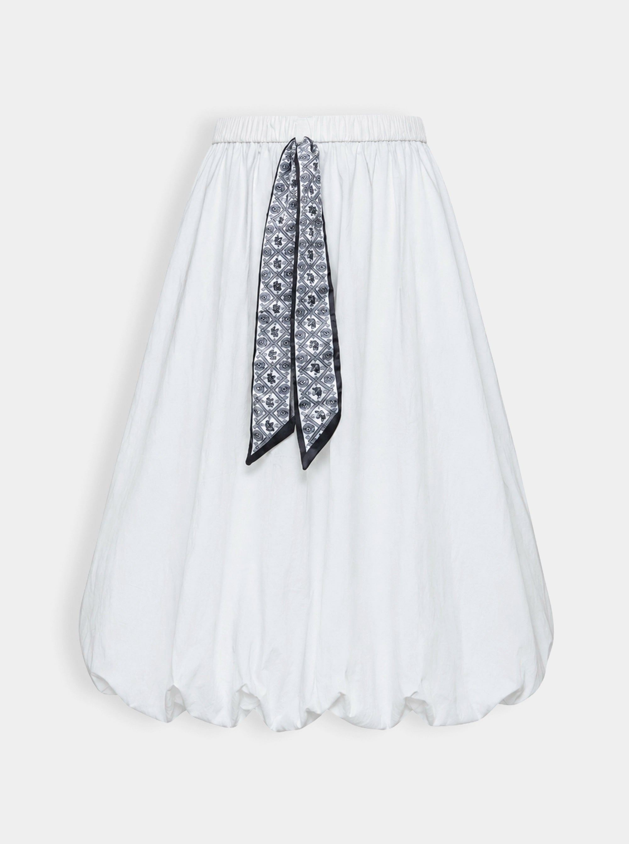 TX-47 WHITE BALLOON SKIRT