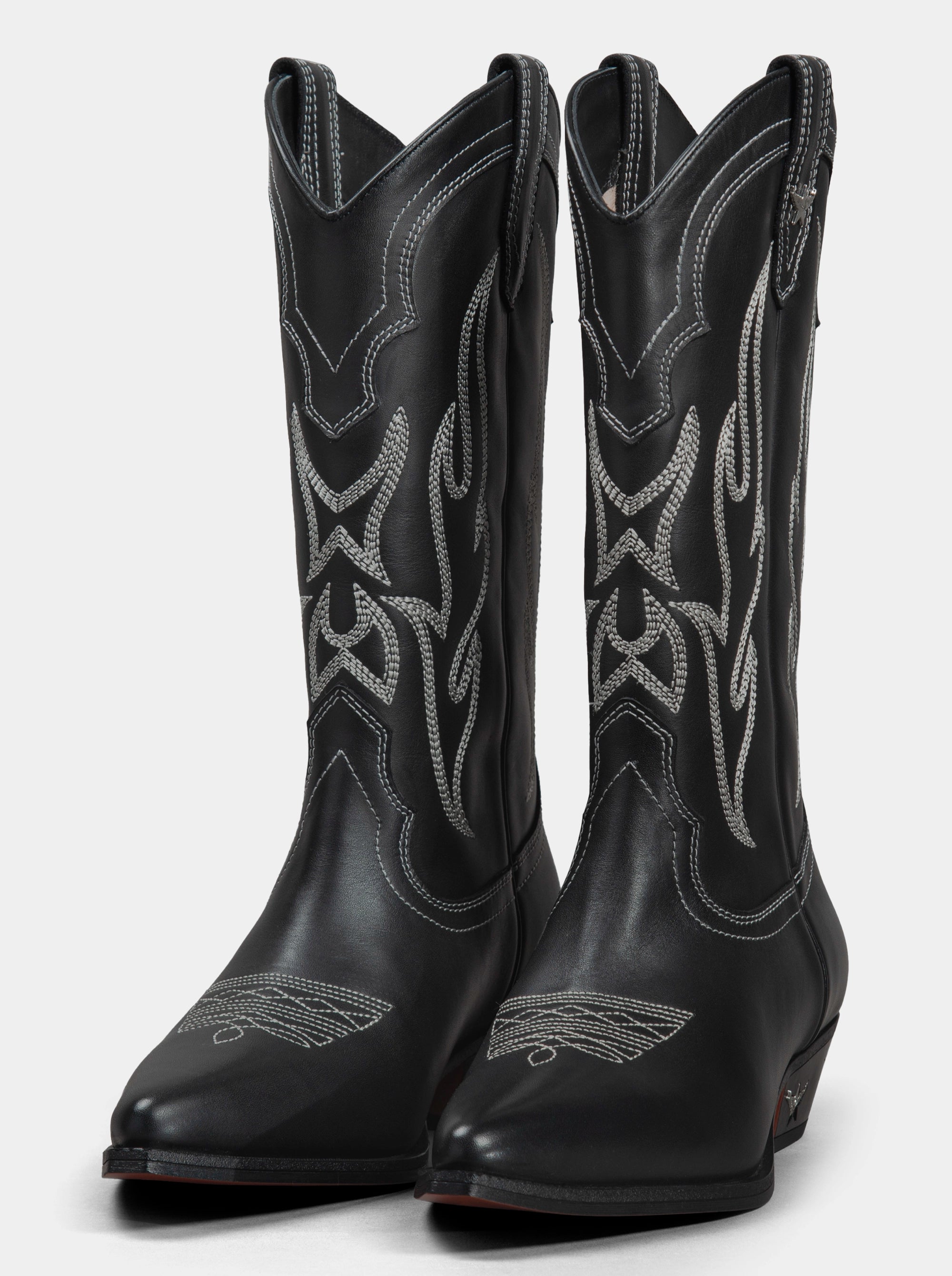 TEXAS BLACK LEATHER BOOTS