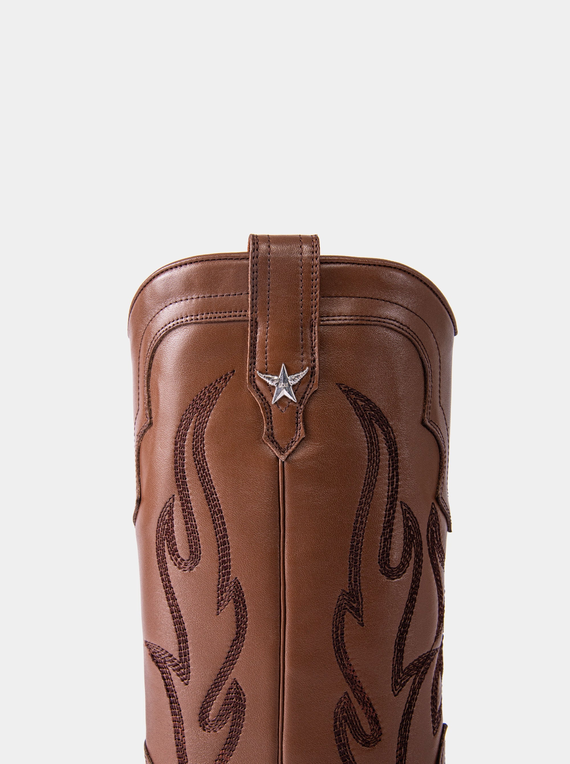 TEXAS BROWN LEATHER BOOTS