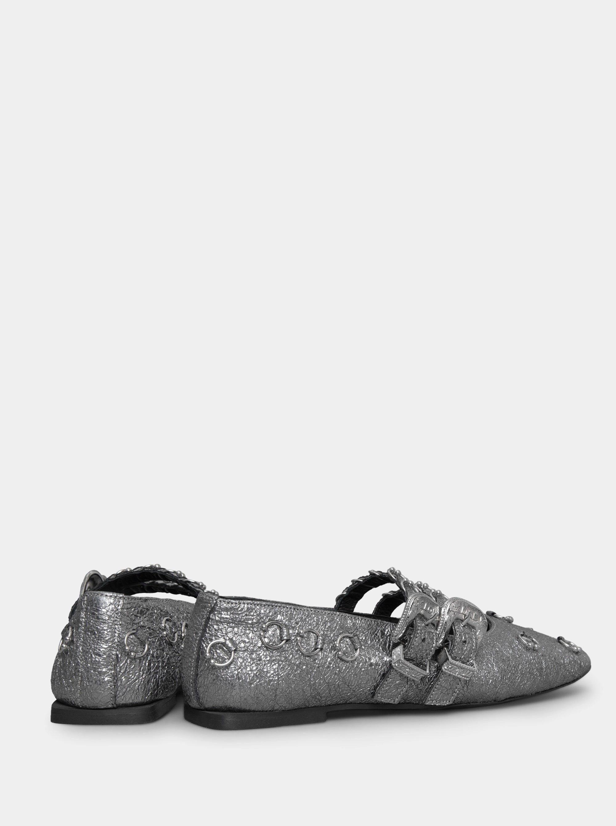 TOUCH ANTHRACITE BALLET FLATS