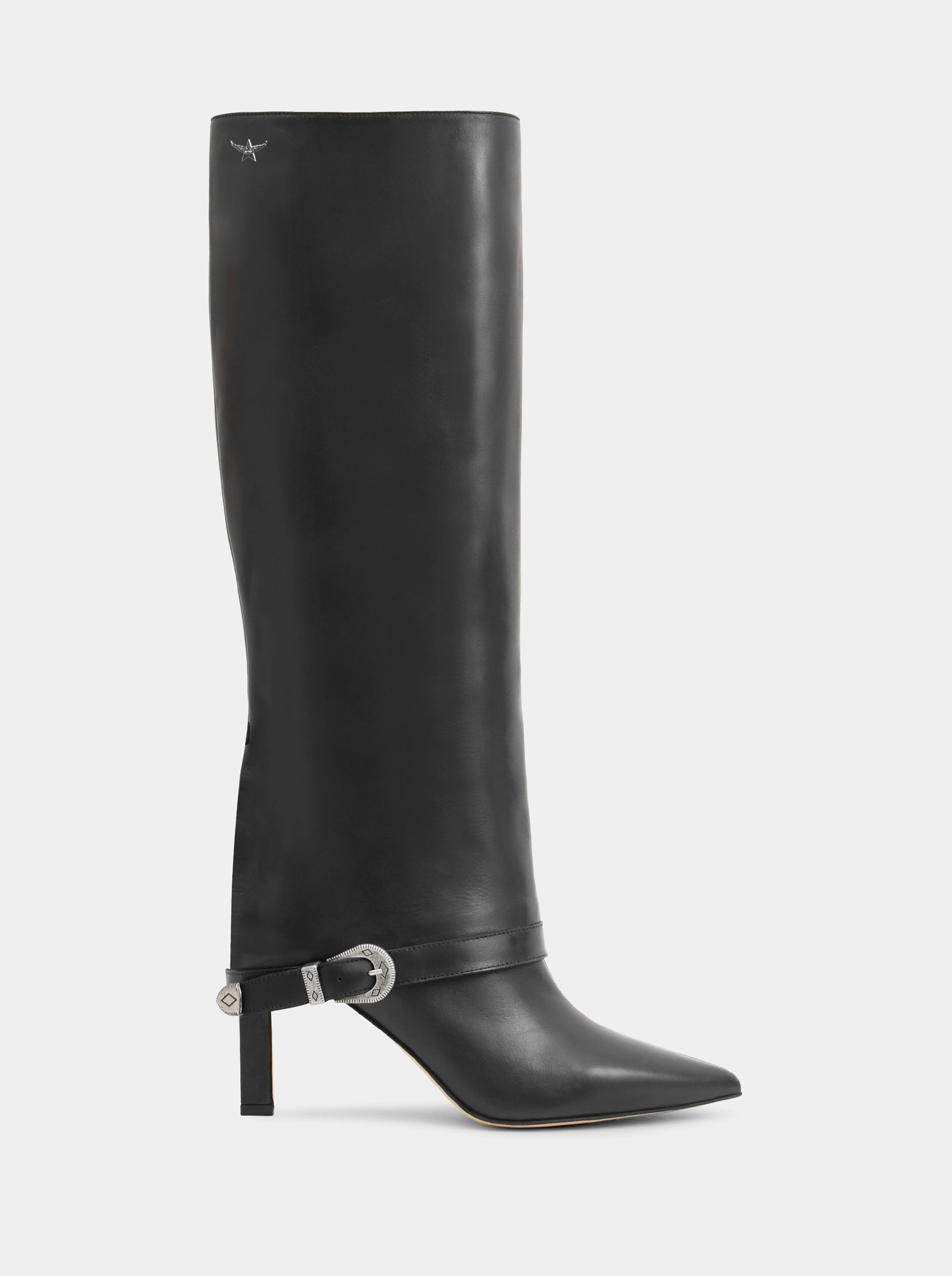 TROTTER BLACK LEATHER BOOTS