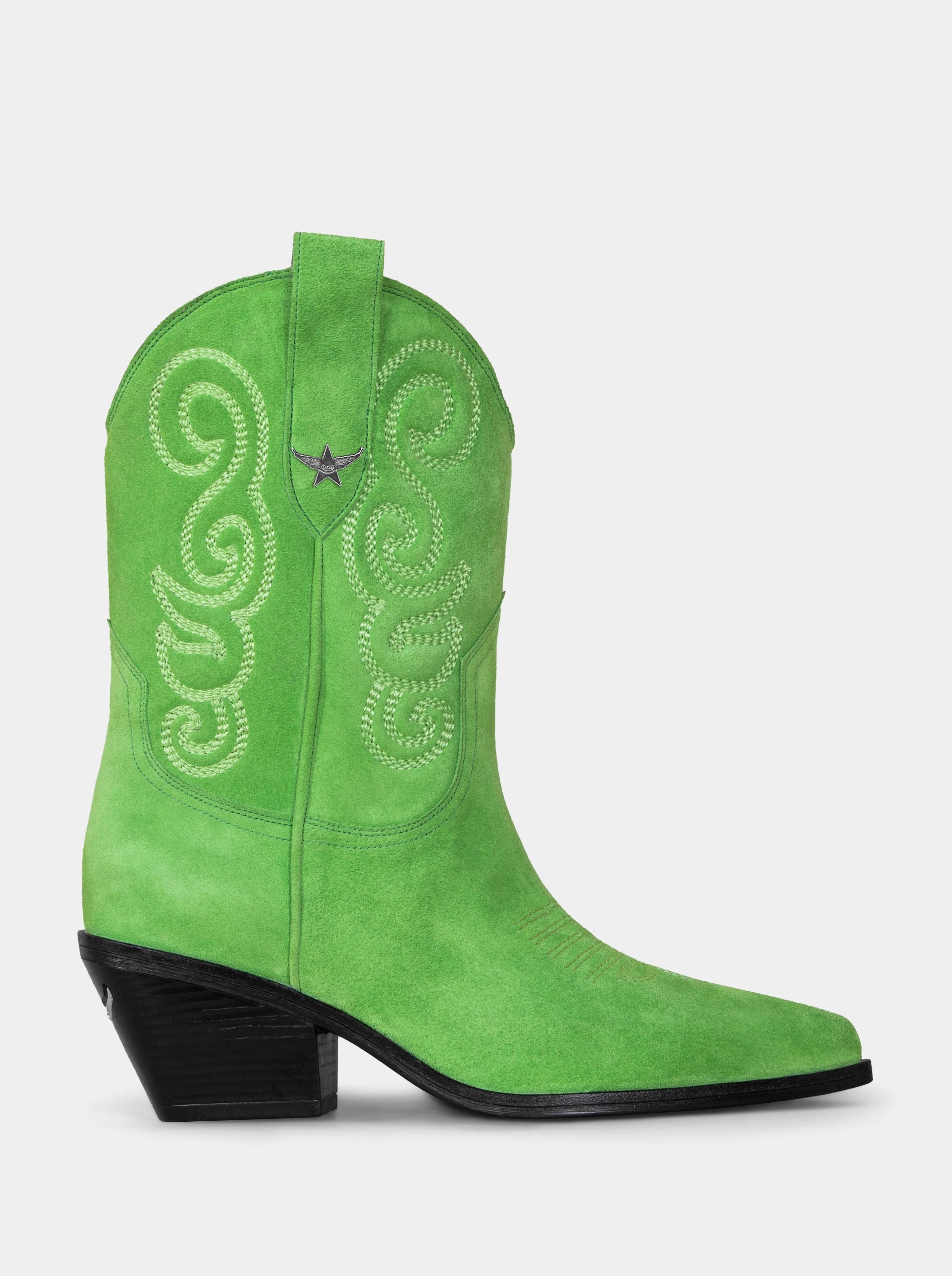 VANESSA GREEN SUEDE BOOTIES