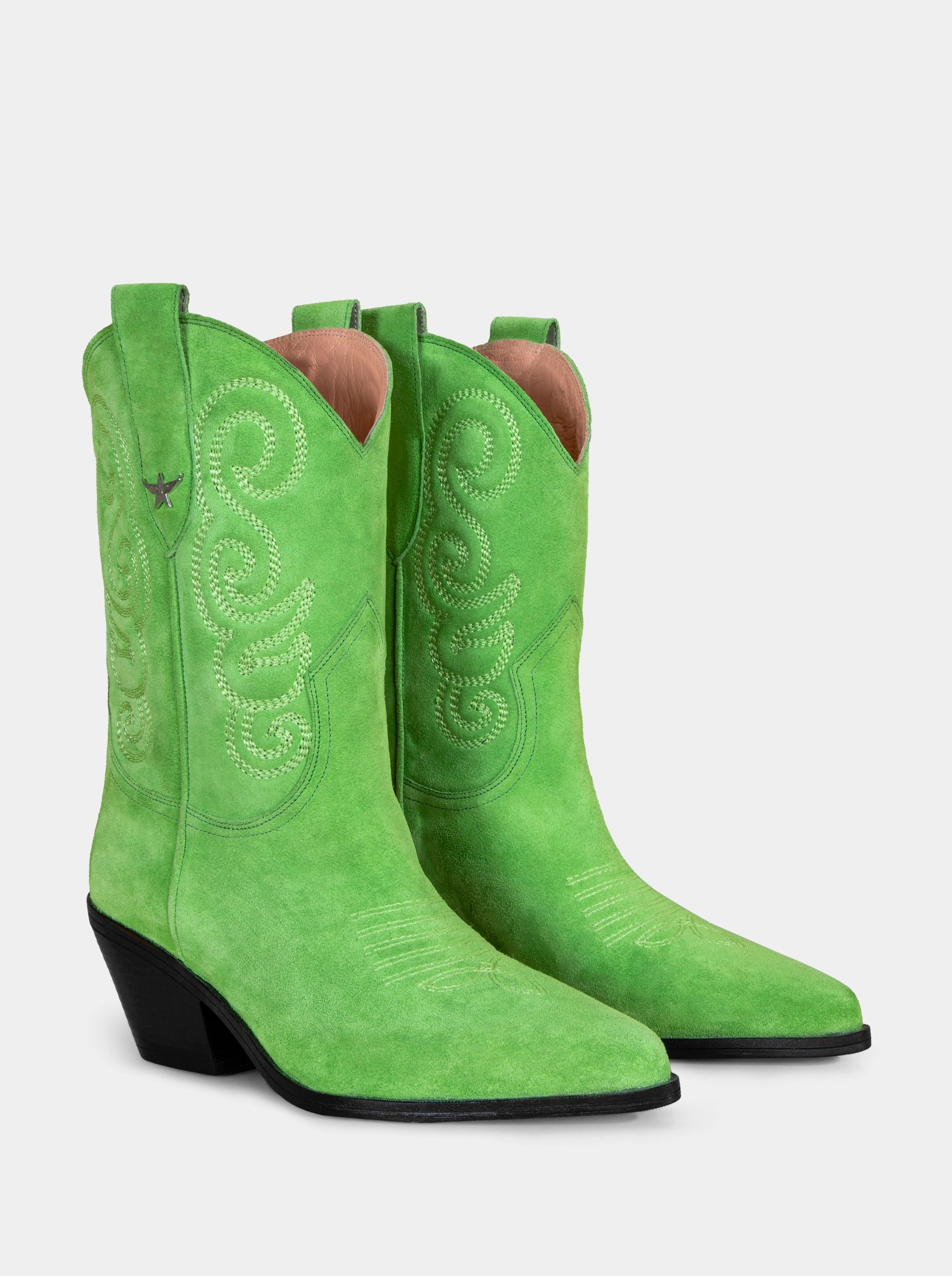 VANESSA GREEN SUEDE BOOTIES