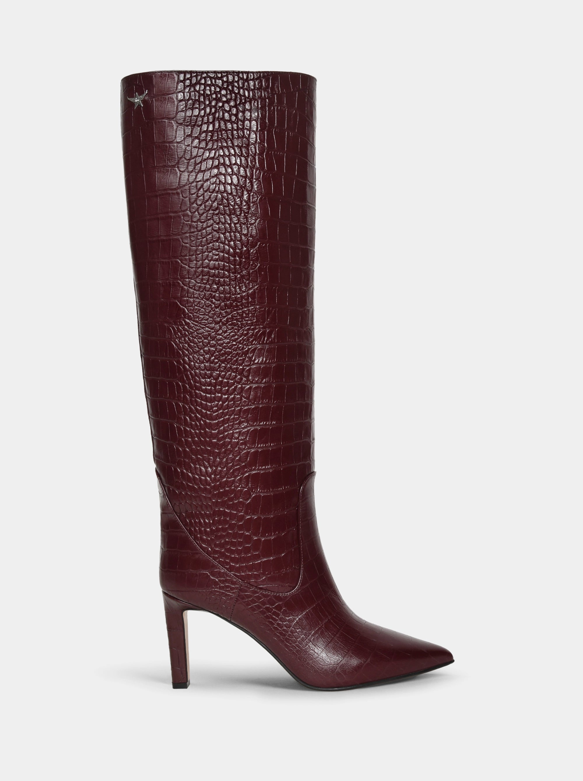 VISCA MAROON CROCO BOOTS