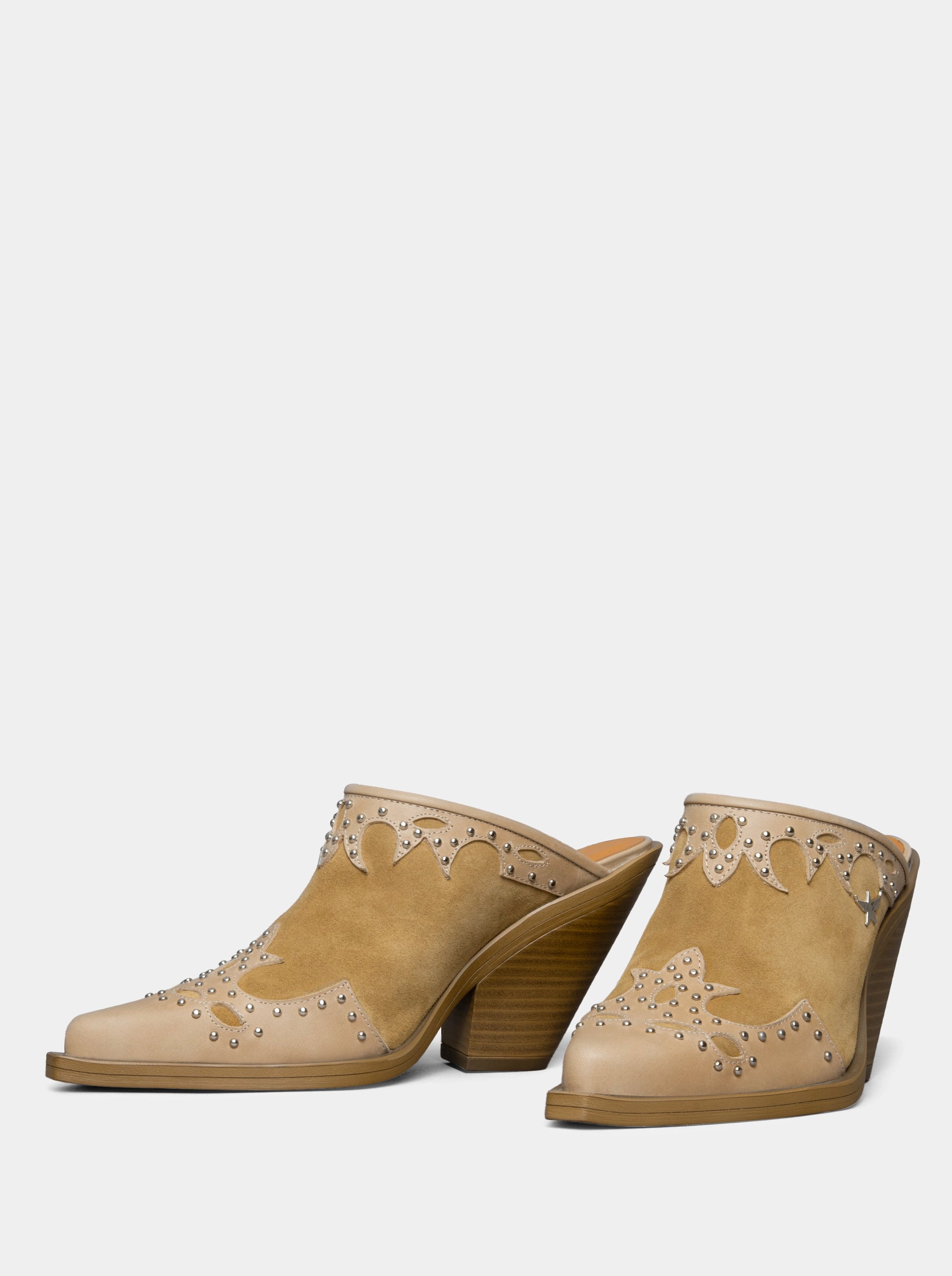 VIVA CAMEL SUEDE MULES SLIPPERS