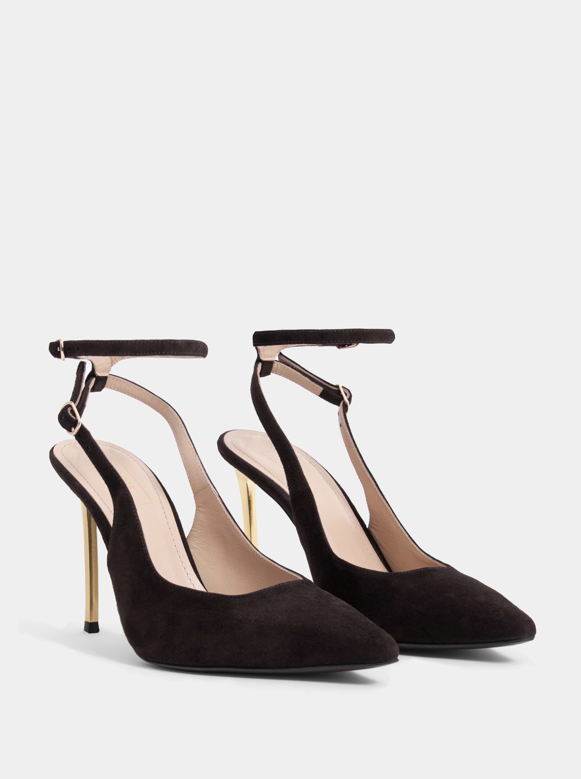WANDA BROWN SUEDE PUMPS