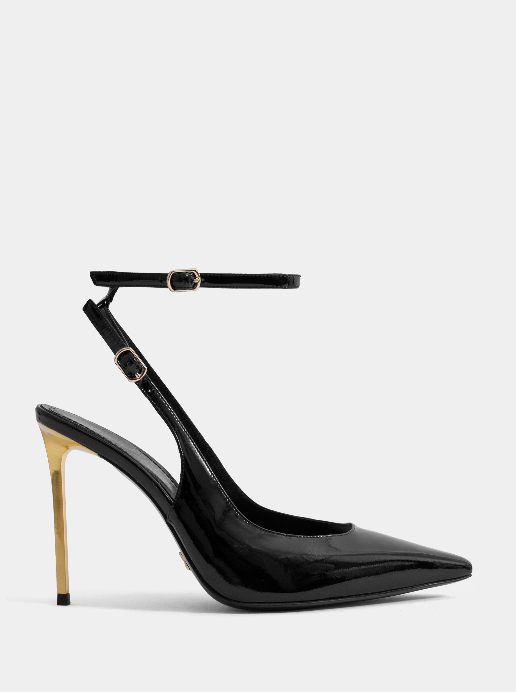 WANDA BLACK PATENT PUMPS