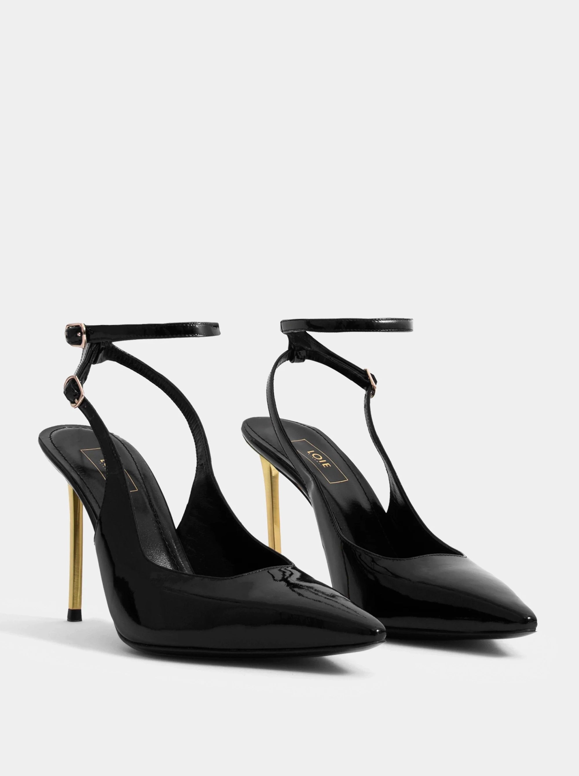 WANDA BLACK PATENT PUMPS