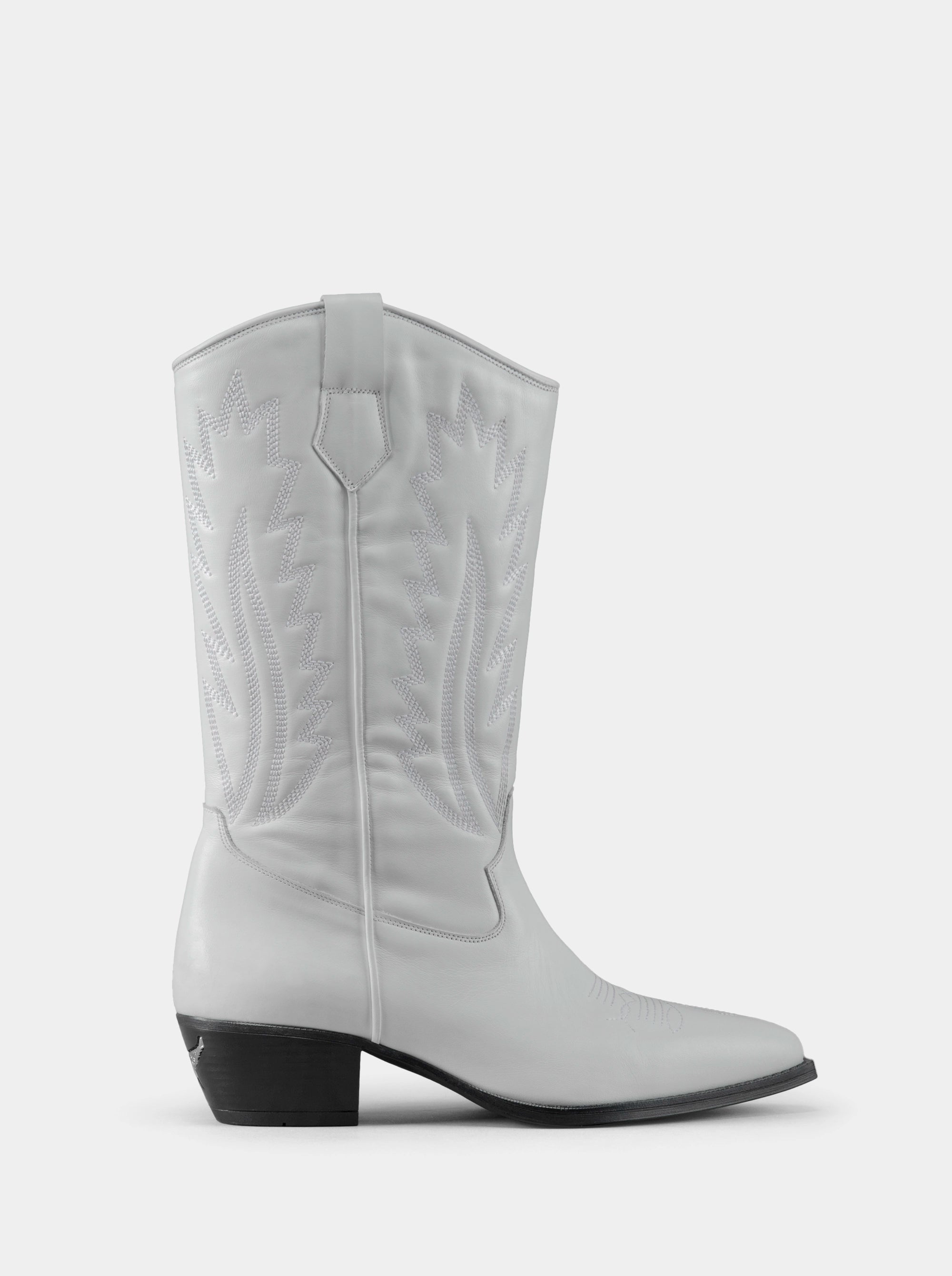 WEST MAS WHITE LEATHER BOOTS