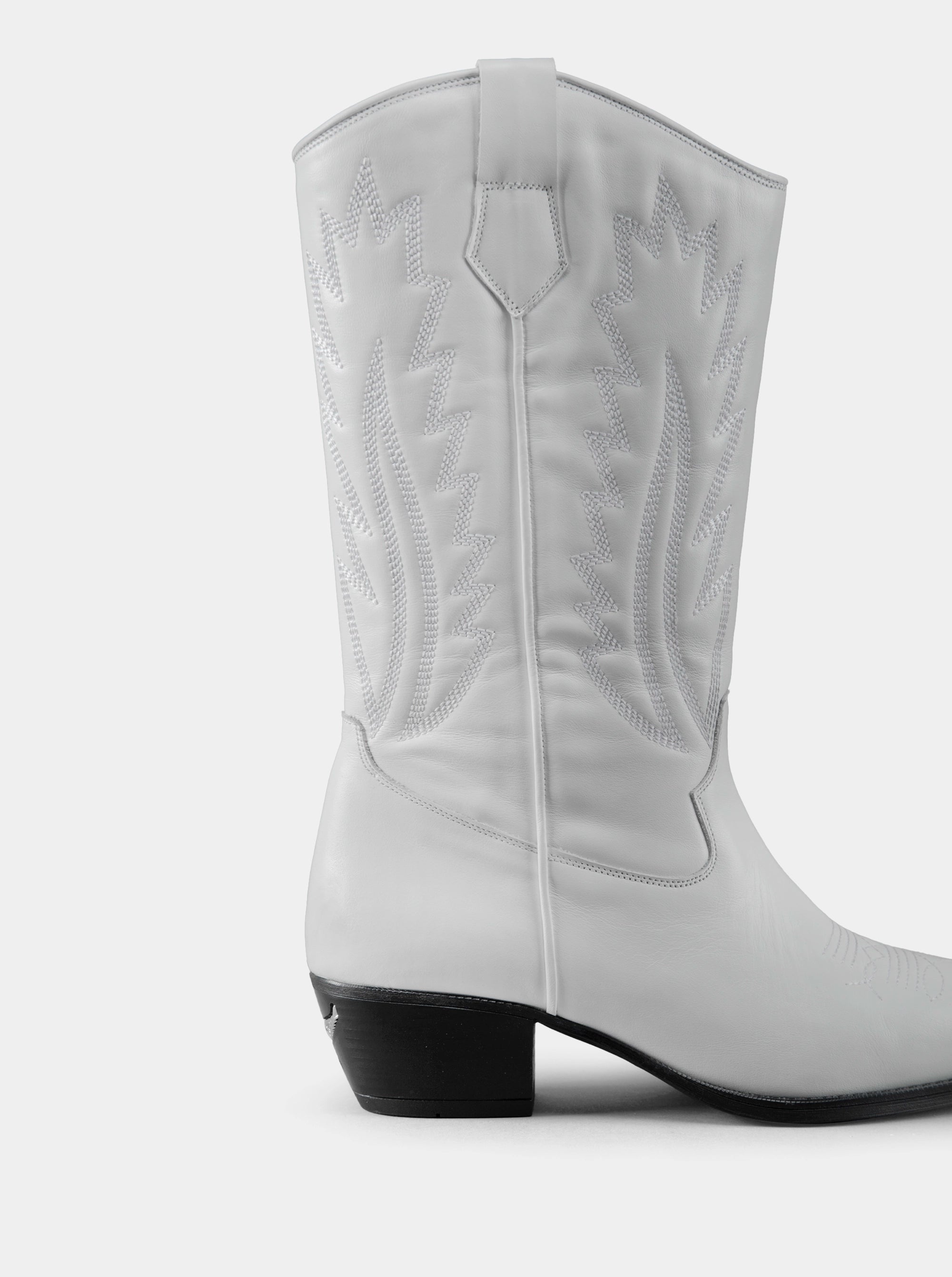 WEST MAS WHITE LEATHER BOOTS