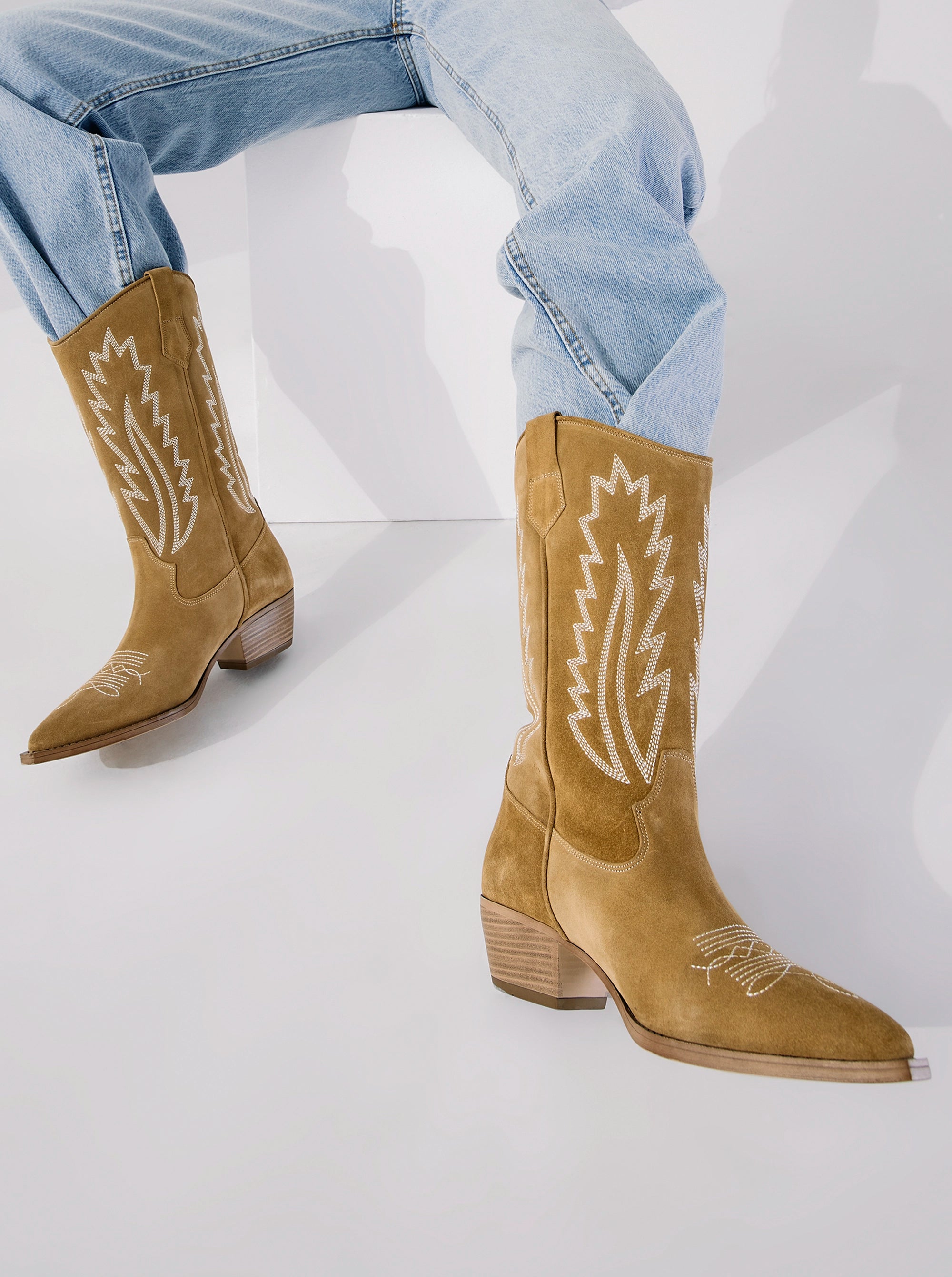 WEST MAS CAMEL SUEDE BOOTS