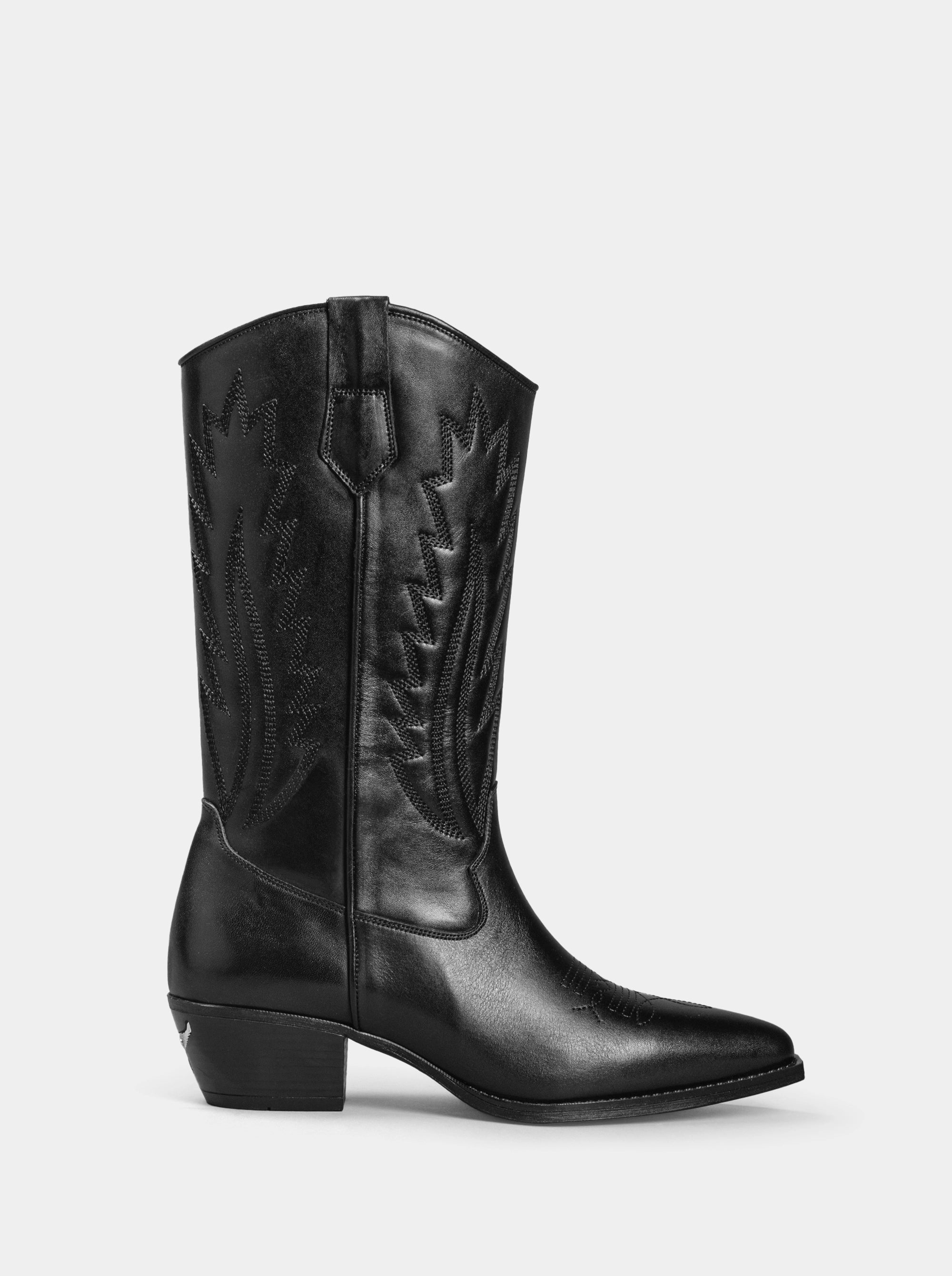 WEST MAS BLACK LEATHER BOOTS