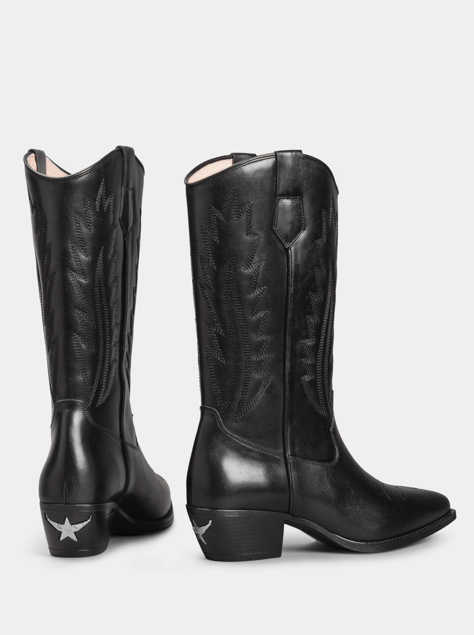 WEST MAS BLACK LEATHER BOOTS