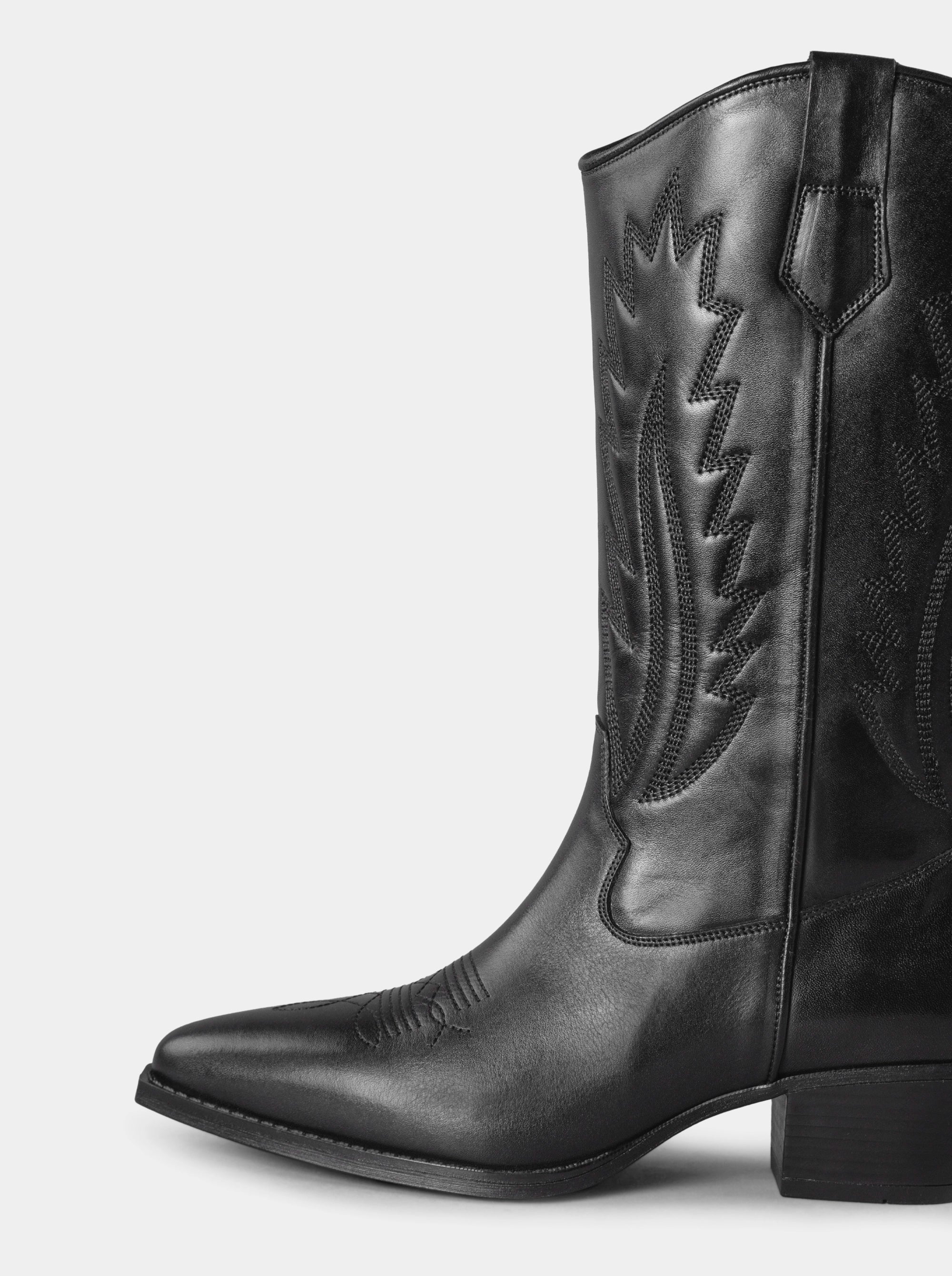 WEST MAS BLACK LEATHER BOOTS