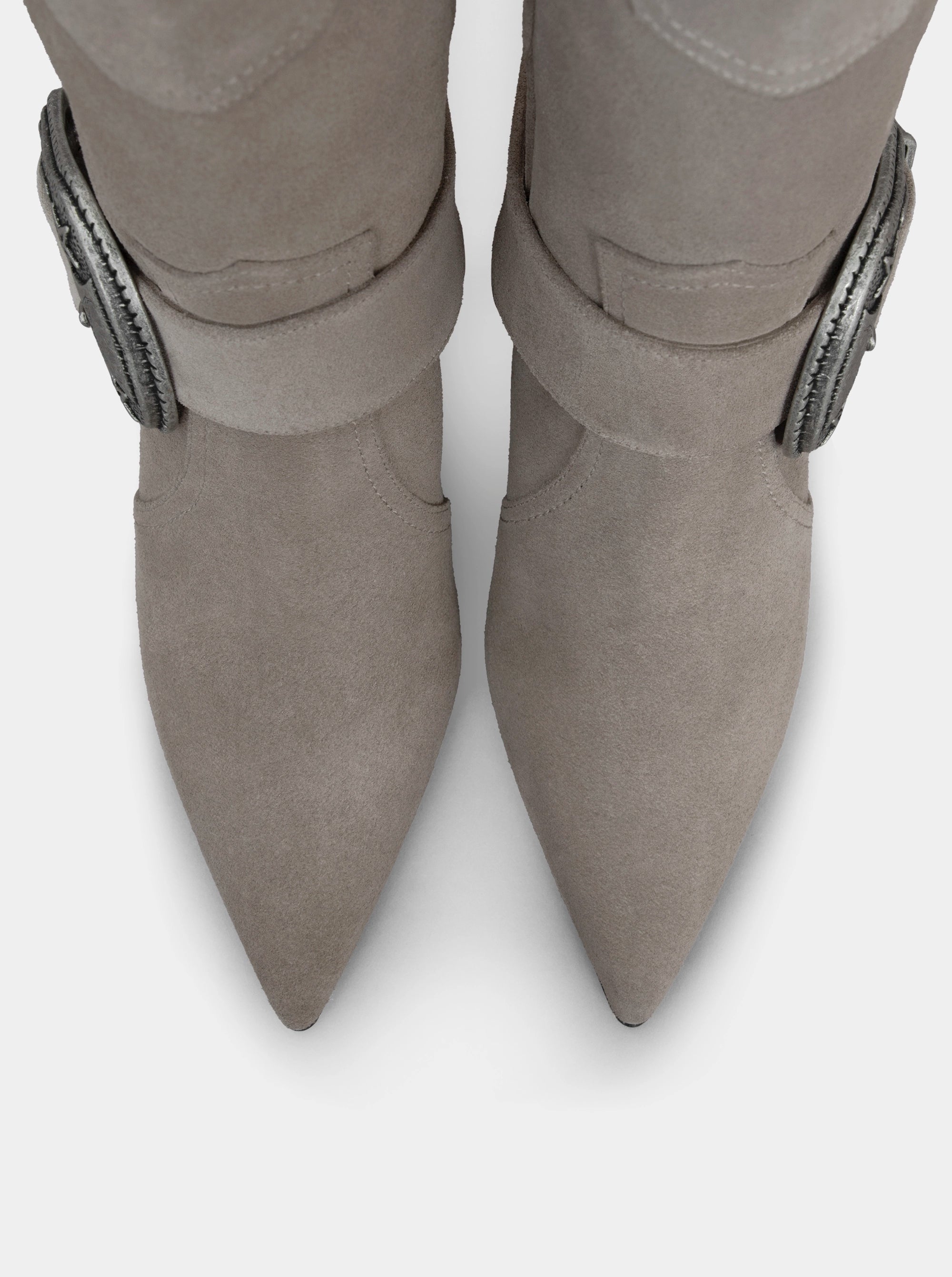 WILD WEST MINK SUEDE BOOTIES